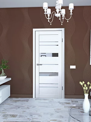 Дверь FlyDoors Ла Стелла 283 макиато, экошпон, зеркало