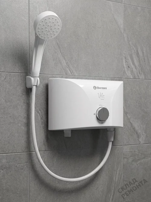 Фото Водонагреватель проточный Thermex Vetro 5500 shower л. – купить в Якутске: цена, описание, фото. Интернет-магазин 1