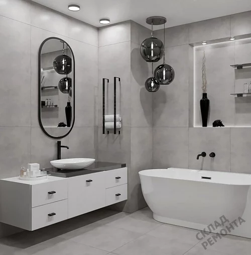 Фото Керамогранит матовый Steppe Ceramics Silent Grey серый 600*600*9,5 – купить в Якутске: цена, описание, фото. Интернет-магазин 3
