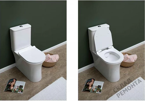 Фото Унитаз напольный Aquanet Roll-C 210764 безободковый купить в Якутске: цена, описание, фото. Интернет-магазин 2