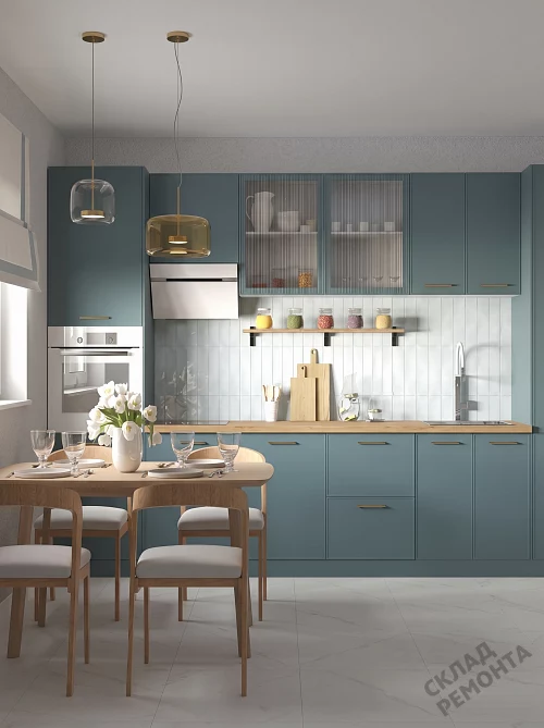 Фото Кухня Leko Неста браш блю – купить в Якутске: цена, описание, фото. Интернет-магазин 1