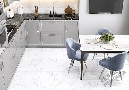 Фото Керамогранит лаппатированный Alma Ceramica Невада GFU6060NVD07L белый 600*600*9 – купить в Якутске: цена, описание, фото. Интернет-магазин 5