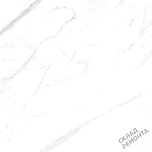 Фото Керамогранит матовый Steppe Ceramics Statuario White белый 600*600*9,5 – купить в Якутске: цена, описание, фото. Интернет-магазин 1