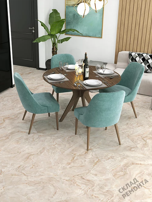 Фото Керамогранит лаппатированный Alma Ceramica Невада GFU04NVD40L бежевый 600*600*9 – купить в Якутске: цена, описание, фото. Интернет-магазин 1
