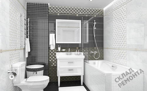 Фото Бордюр Laparet Royal AD\B484\60045 черный 63*600 – купить в Якутске: цена, описание, фото. Интернет-магазин 2