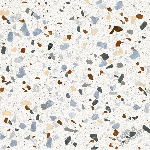 Фото Керамогранит матовый Steppe Ceramics Chips White белый 600*600*9 – купить в Якутске: цена, описание, фото. Интернет-магазин 1
