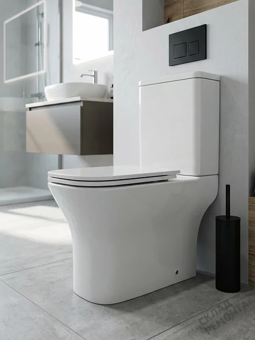 Фото Унитаз компакт напольный Calypso CS4852UQ-OK безободковый купить в Якутске: цена, описание, фото. Интернет-магазин 1