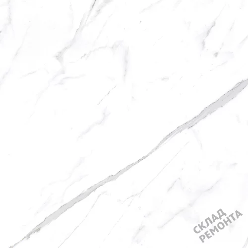 Фото Керамогранит матовый Steppe Ceramics Statuario White белый 600*600*9,5 – купить в Якутске: цена, описание, фото. Интернет-магазин 2