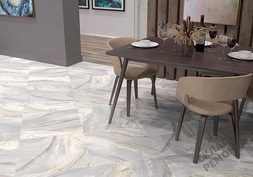 Фото Керамогранит лаппатированный Alma Ceramica Мэджик GFU04MGC64L серый 600*600*9 – купить в Якутске: цена, описание, фото. Интернет-магазин 2