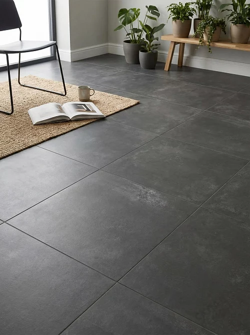 Фото Керамогранит матовый Alma Ceramica Тотем GFU6060TTM20R черный 600*600*9 – купить в Якутске: цена, описание, фото. Интернет-магазин 1